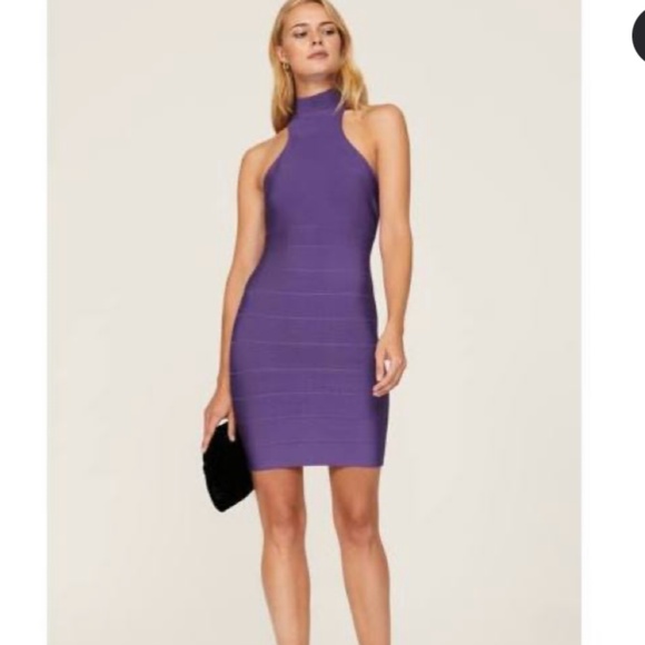 Herve Leger Icon Racer Mini Dress - Picture 1 of 7